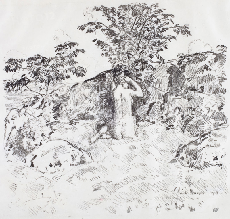 Wild Cherry Tree, 1918. Creator: Frederick Childe Hassam.