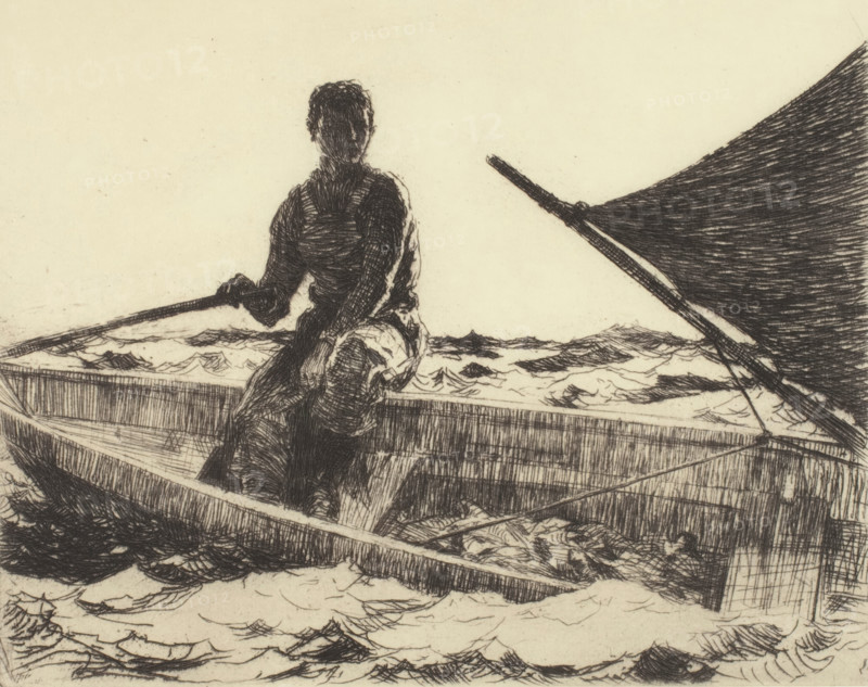 Dory Fisherman, 1927. Creator: Frank Weston Benson.