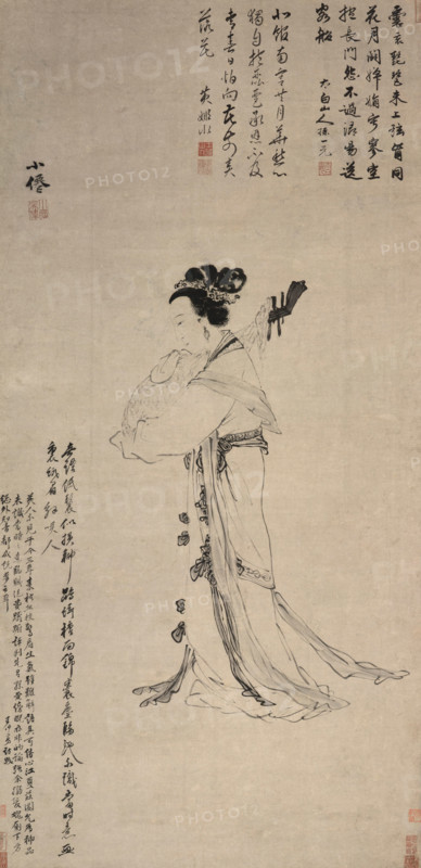 Lady with a Lute, 1470-1499. Creator: Wu Wei.