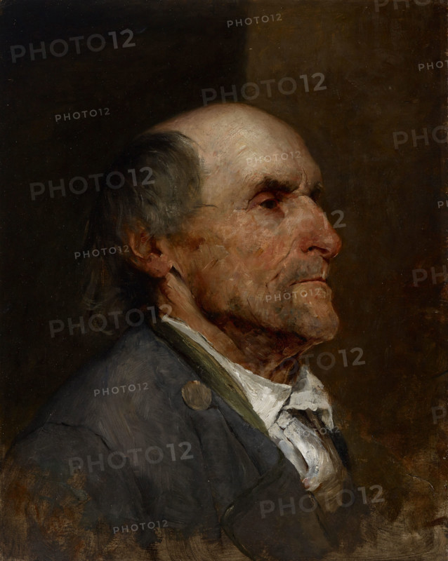 Study Head (Old Man), 1883-1884. Creator: Samuel G Richards.