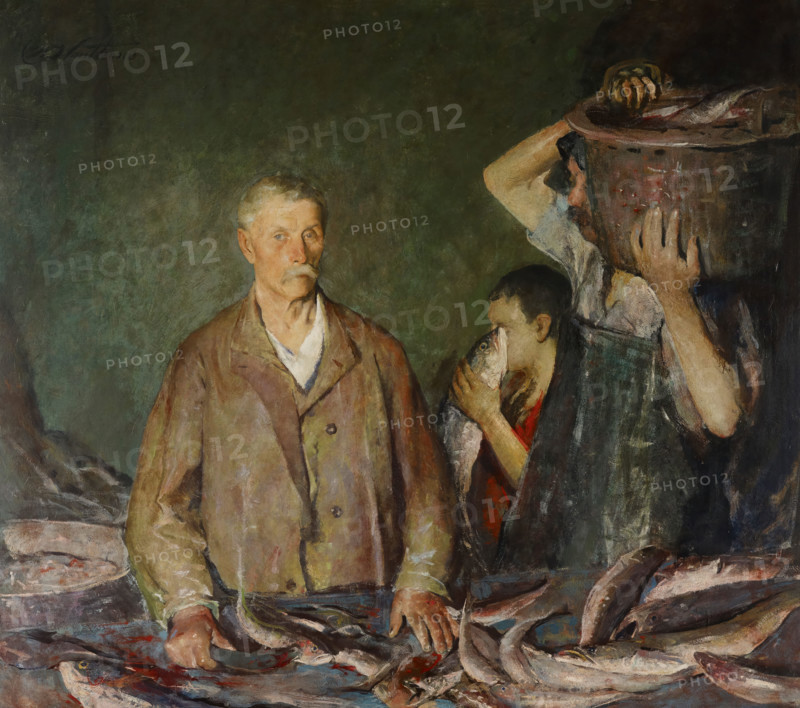 Provincetown Fisherman (Cleaning Fish), about 1912. Creator: Charles Webster Hawthorne.