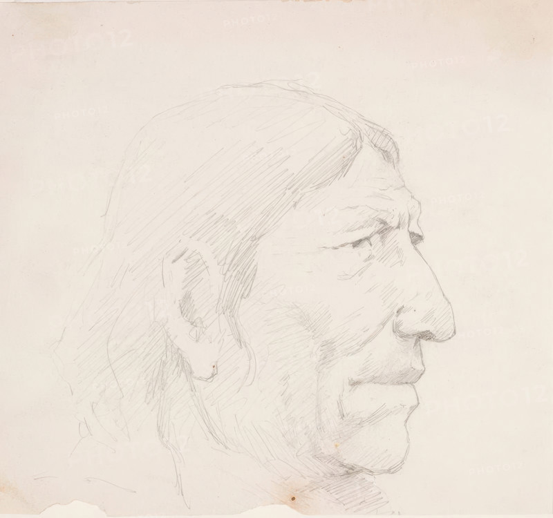 Indian Head, c1880-1909. Creator: Frederic Remington.
