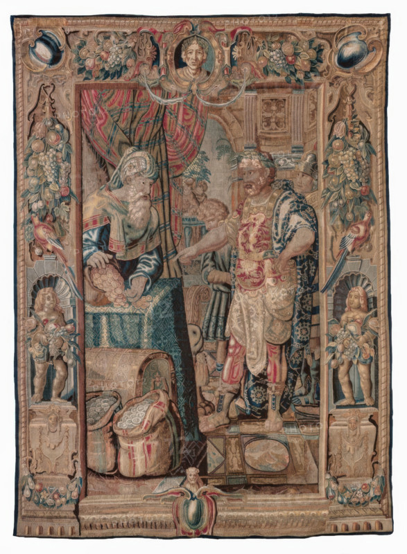 Tapestry (Antony And Cleopatra Series: Antony Conquers Pelusium), c1600-1640. Creator: Karel van Mander.