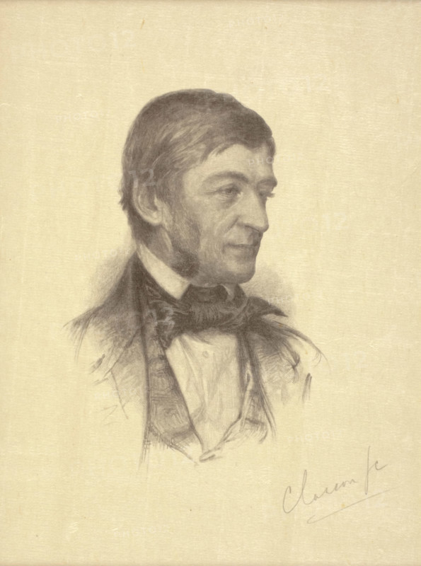Portrait of Ralph Waldo Emerson, c1840s. Creator: William Baxter Palmer Closson.