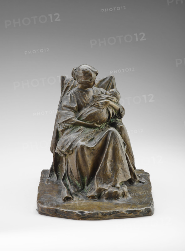 A Young Mother, 1896. Creators: Bessie Potter Vonnoh, Roman Bronze Works.