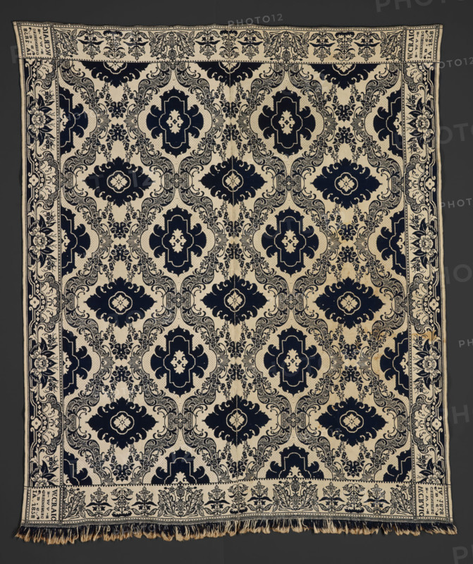 Bed Cover (Jacquard Coverlet), 1858. Creator: William Craig Sr..