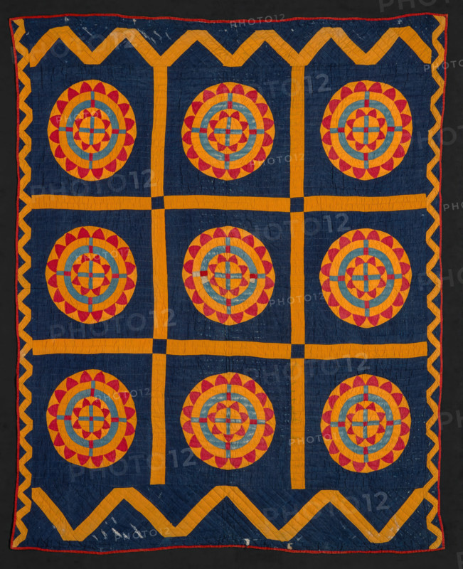 Quilt (Compass), about 1860. Creator: Anna M. Ledbetter.