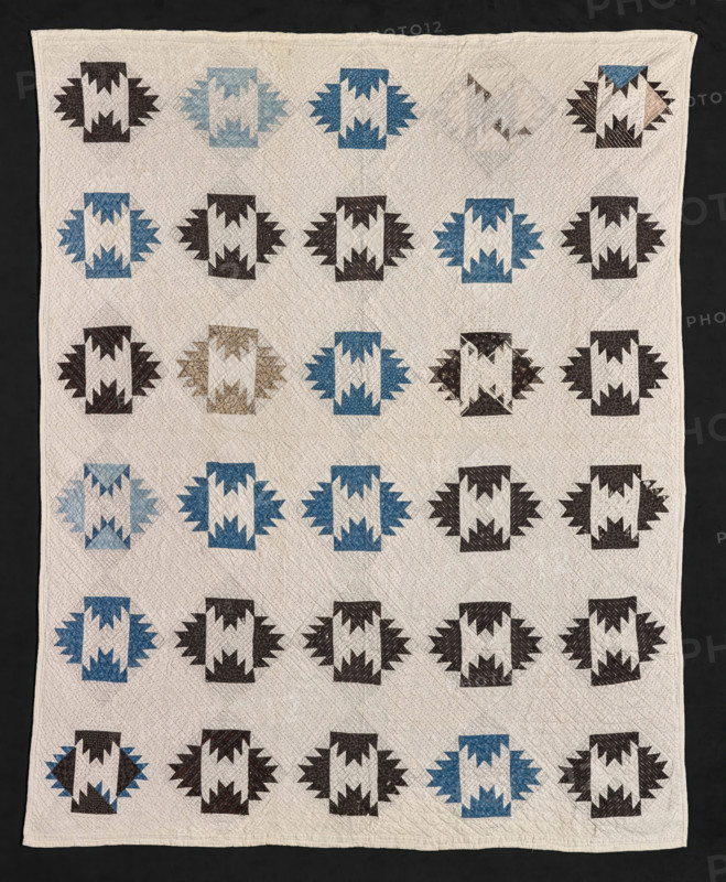 Quilt (Four Flames), 1880s. Creator: Margaret T. Goff Johnson.