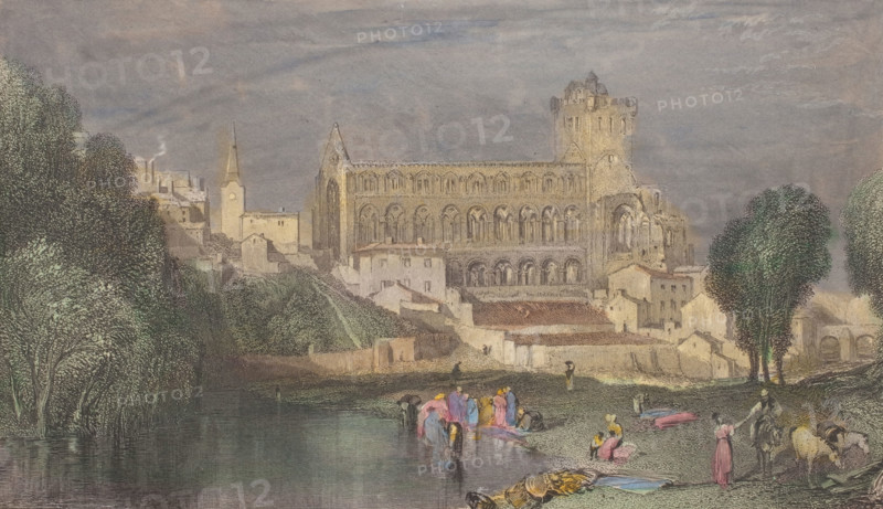 Jedburgh Abbey, 1833. Creator: Robert Brandard.
