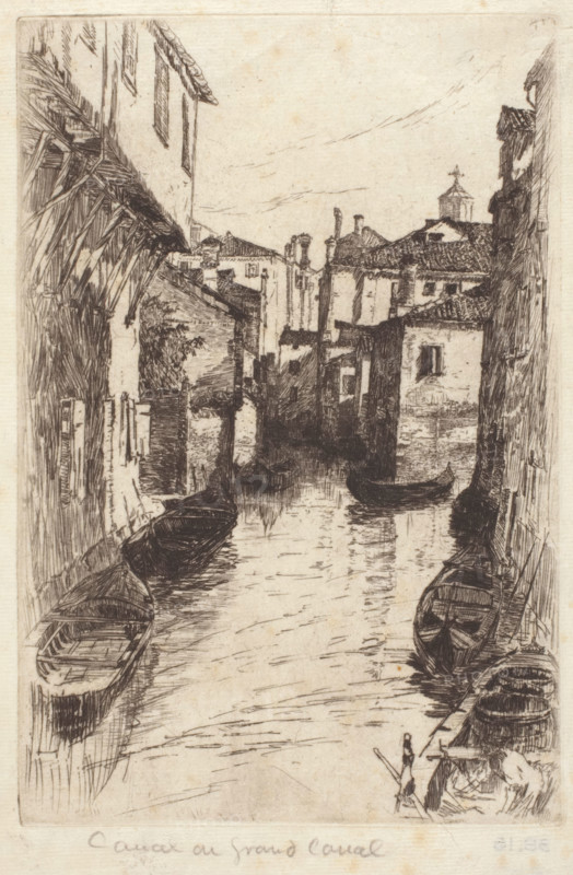 Canal, Venice, 1880-1882. Creator: Otto Henry Bacher.
