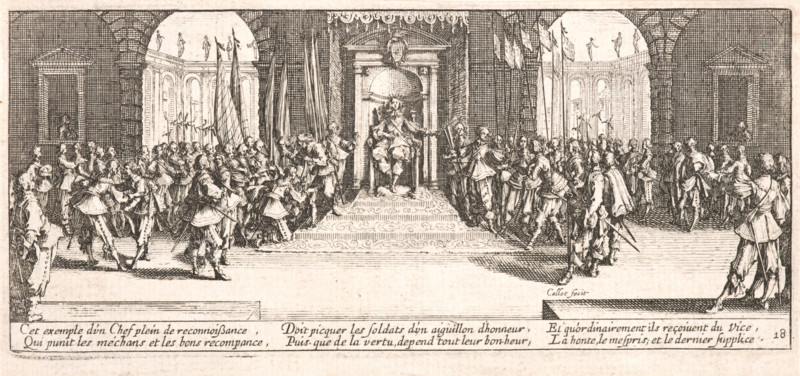 Distribution des recompenses (Distribution of Recompenses), 1633. Creator: Jacques Callot.