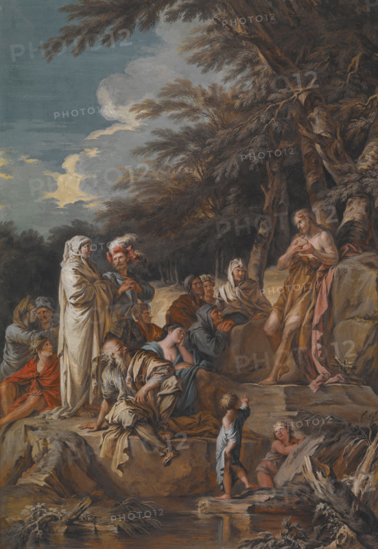 St. John Preaching in the Wilderness, 1733. Creator: Joseph Goupy.