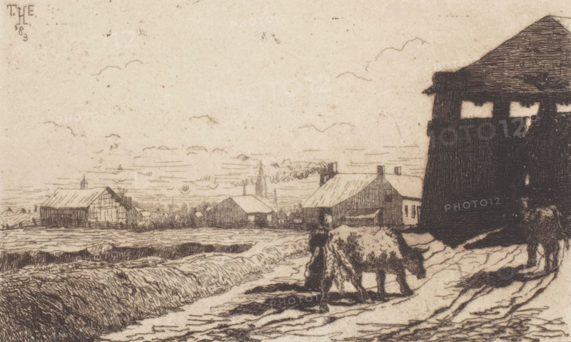 Edge of the City, 1883. Creator: Thomas Entriken Hibben.