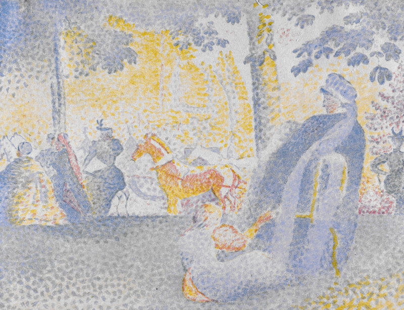 Aux Champs-Élysées (On the Champs-Élysées), 1898. Creators: Henri-Edmond Cross, Auguste Clot.