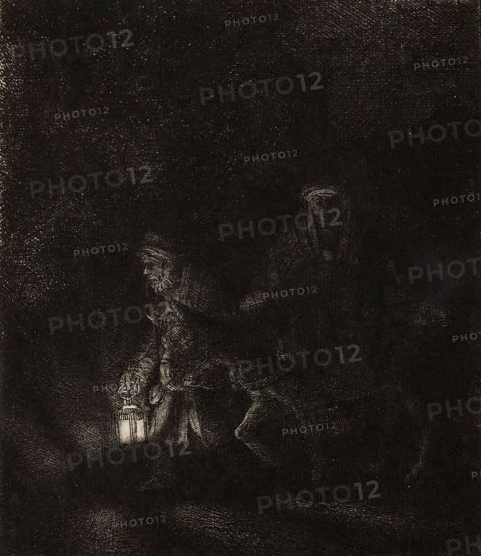 Flight into Egypt: A Night Piece, 1651. Creator: Rembrandt Harmensz van Rijn.