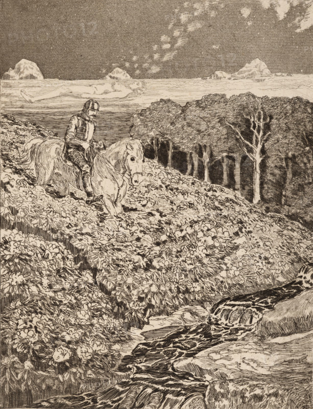 Traumweg (Off in a Dream), plate 35, 1915. Creator: Max Klinger.