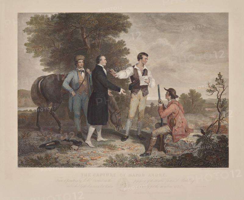 The Capture of Major Andre, 1845. Creators: Asher Brown Durand, James Smillie, Robert Hinshelwood.