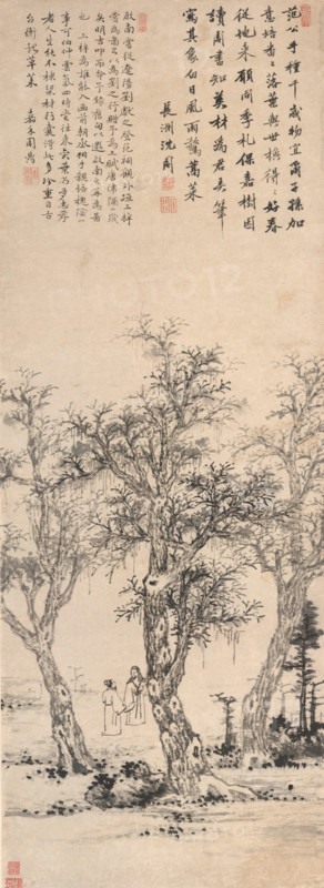 Three Catalpa Trees, about 1481. Creator: Shen Zhou.