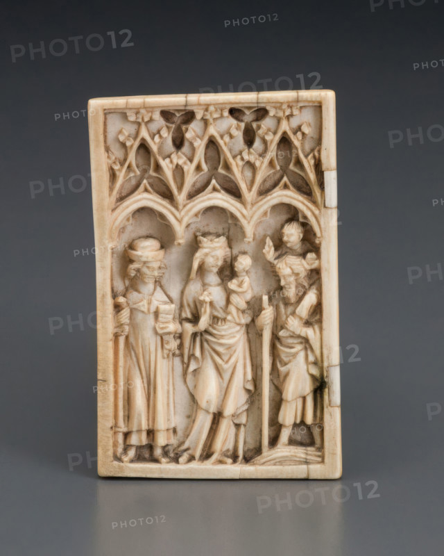 Wing of a Diptych: Virgin and Child with St. James the Greater and St..., 3rd quarter of 14th cent. Creator: Unknown.