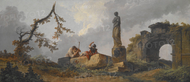 The Statue, 1700s. Creator: Hubert Robert.