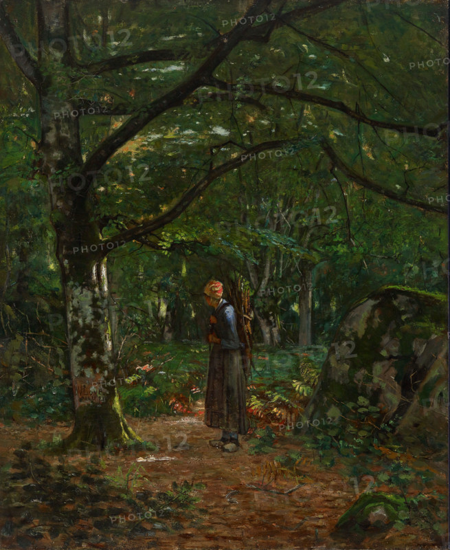 In Fontainebleau Woods (Fontainebleau Forest), 1873. Creator: John Washington Love.