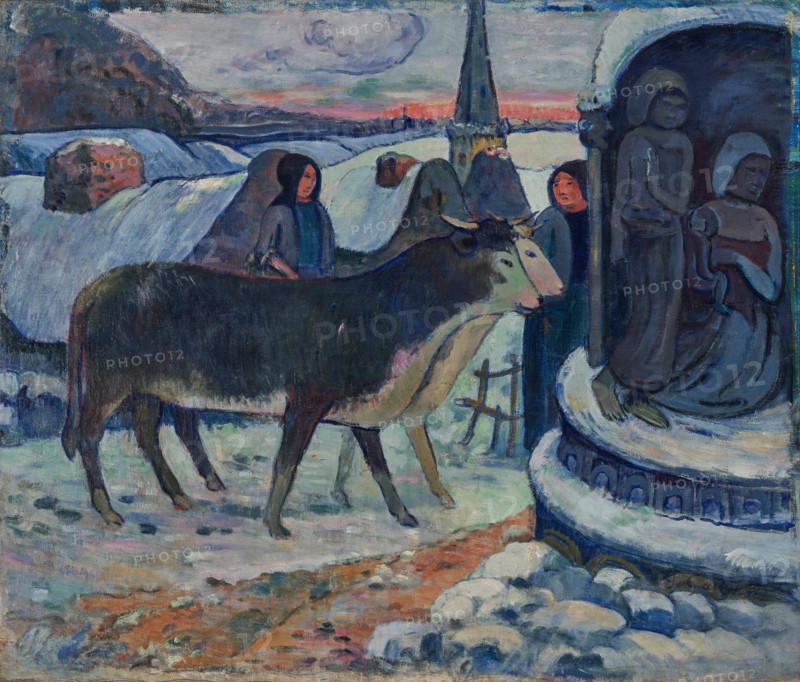 Christmas Night (The Blessing of the Oxen), 1902-1903. Creator: Paul Gauguin.