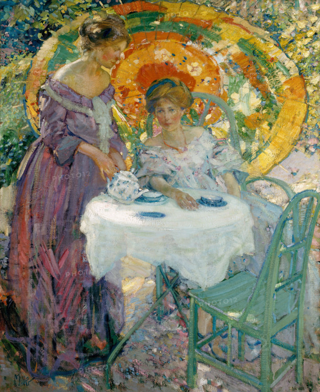 Afternoon Tea, 1910. Creator: Richard Emile Miller.
