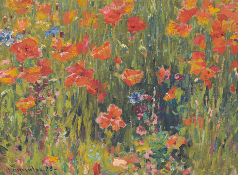 Poppies, 1888. Creator: Robert William Vonnoh.