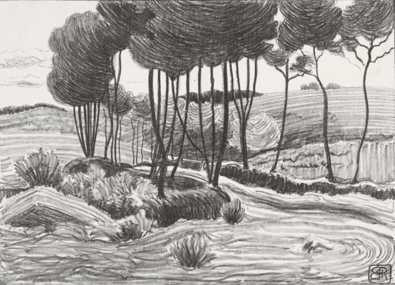 The Poplars, 1893-1894. Creator: Robert Polhill Bevan.