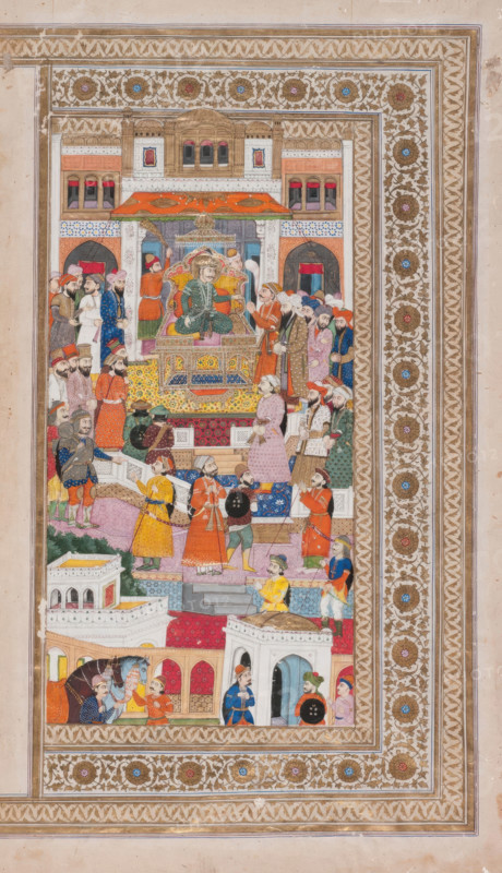 Raja with Courtiers, 17th century. Creator: Unknown.