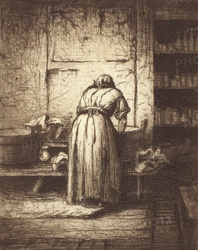 The Washerwoman, 1877. Creator: Henry Farrer.