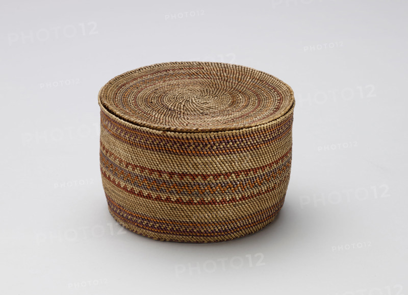 Lidded Basket, 1870-1887. Creator: Unknown.