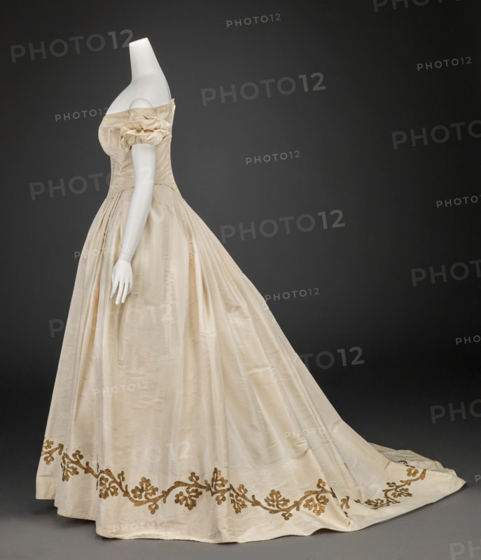 Ball Gown (Bodice, Skirt), 1860s. Creator: Unknown.
