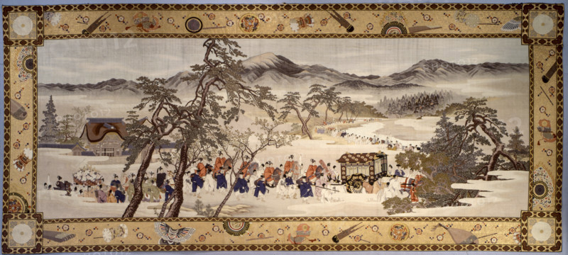 Festival Procession (Aoi Matsuri), 1890-1893. Creators: Imao Keinen, Morizumi Yugoyo, Jimbei Kawashima II.