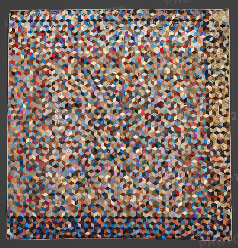 Quilt (Baby Blocks), about 1880. Creator: Louisa Thompson.