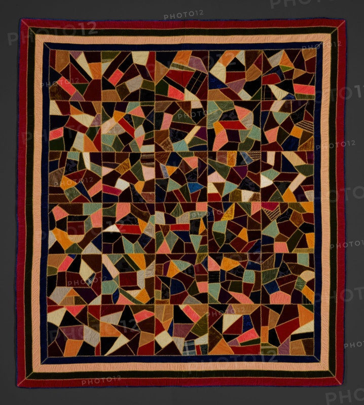 Crazy Quilt, about 1880. Creator: Martha A. Youmans.