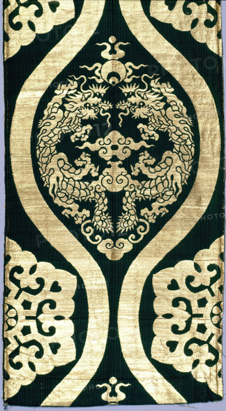 Buddhist Temple Furnishing Fabric, Fragment, third quarter of 19th century. Creator: Unknown.