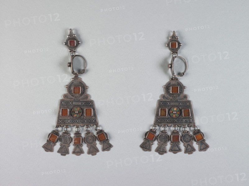Pair of Woman's Earrings, 1900-1920. Creator: Unknown.