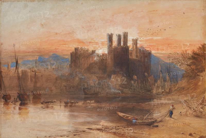 Caernarvon Castle, North Wales, 1836. Creator: Samuel Palmer.