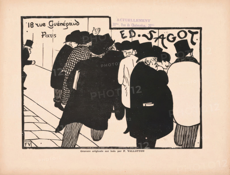 Ed Sagot--Les Amateurs d' Estampes, 1892. Creator: Felix Vallotton.