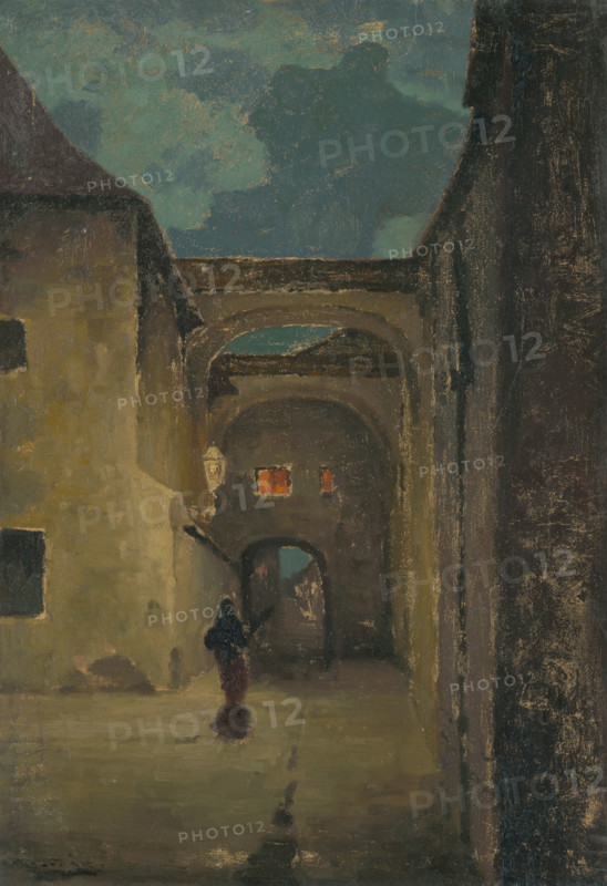 Alley in the Evening, around 1930. Creator: Ludovit Cordak.