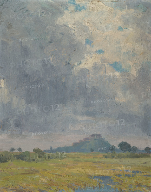 Landscape with a Castle, 1905-1910. Creator: Ludovit Cordak.