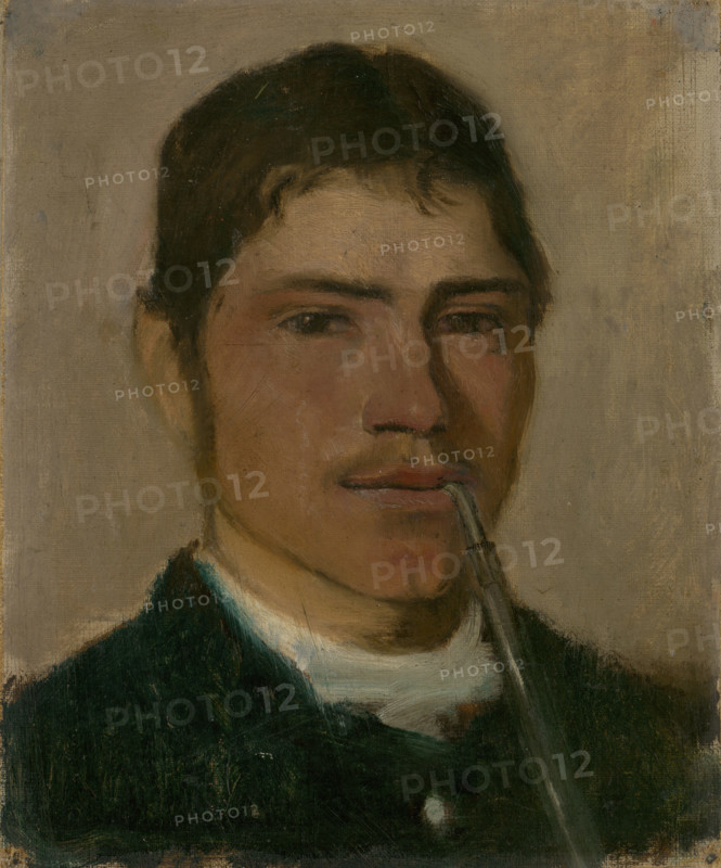 Head Study of a Groom with a Pipe, 1877-1880. Creator: Ladislav Mednyanszky.