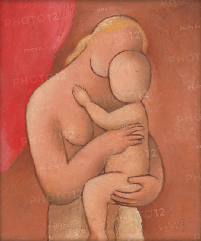 Mother with Child, around 1934. Creator: Mikulas Galanda.