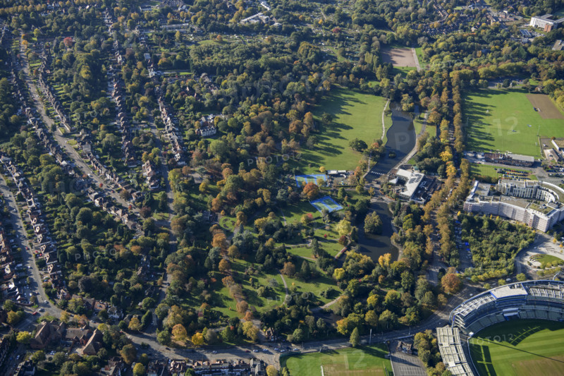 Cannon Hill Park, a late 19th century public park, Birmingham, 2024. Creator: Damian Grady.
