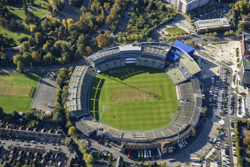 Edgbaston Cricket Ground, home to Warwickshire County Cricket Club, Birmingham, 2024. Creator: Damian Grady.