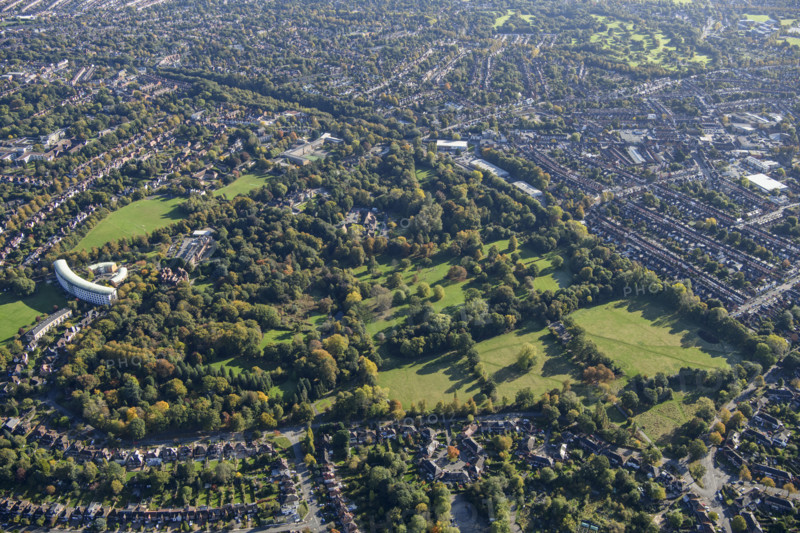 Highbury Park, gardens and landscape park to Highbury Hall, Birmingham, 2024. Creator: Damian Grady.