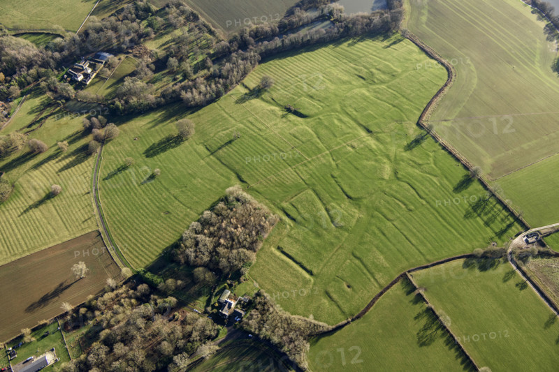 The earthwork remains of the medieval settlement of Old Sulby, West Northamptonshire, 2022. Creator: Damian Grady.