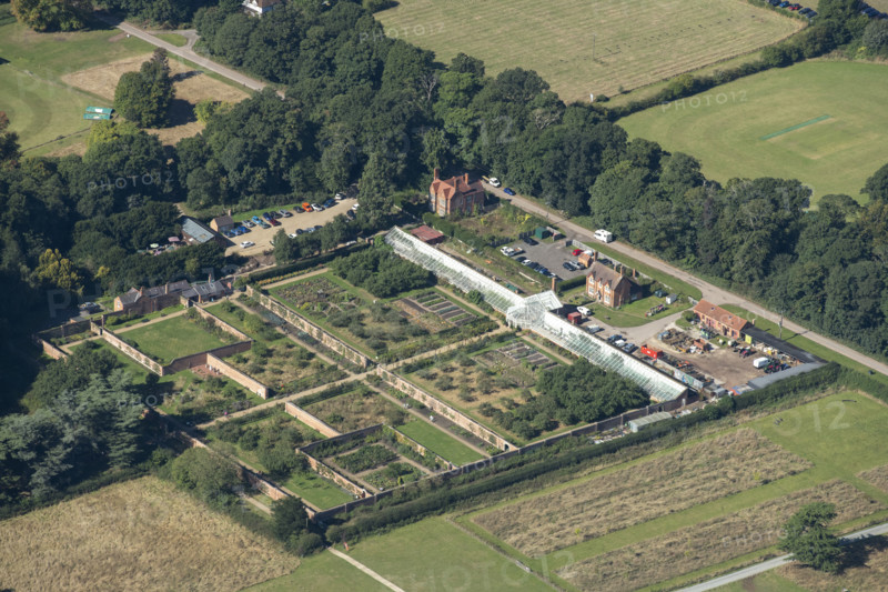 The walled kitchen garden, palm house and vineries at Clumber Park, Nottinghamshire, 2024. Creator: Robyn Andrews.