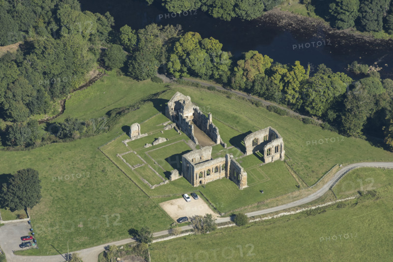 The ruins of Egglestone Abbey Premonstratensian monastery, County Durham, 2024. Creator: Robyn Andrews.